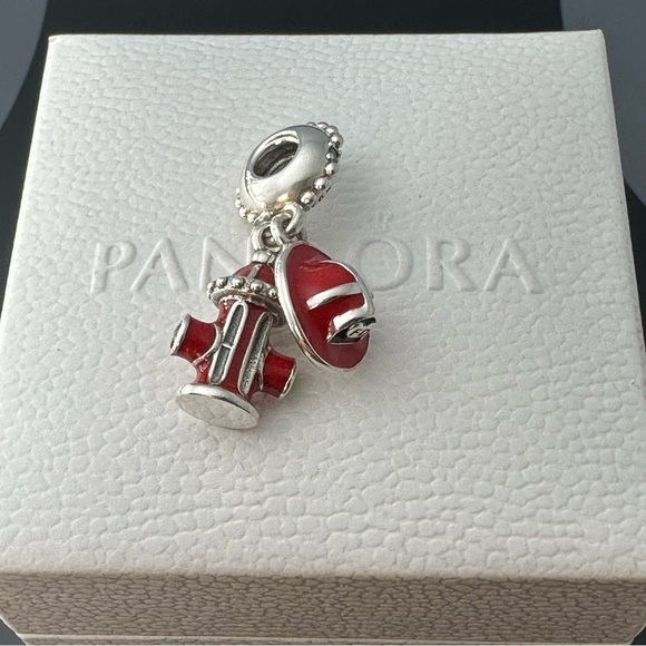 PANDORA Firefighter Dangle Charm Sterling Silver 925 Ale in a gift box #78 - Picture 3 of 8